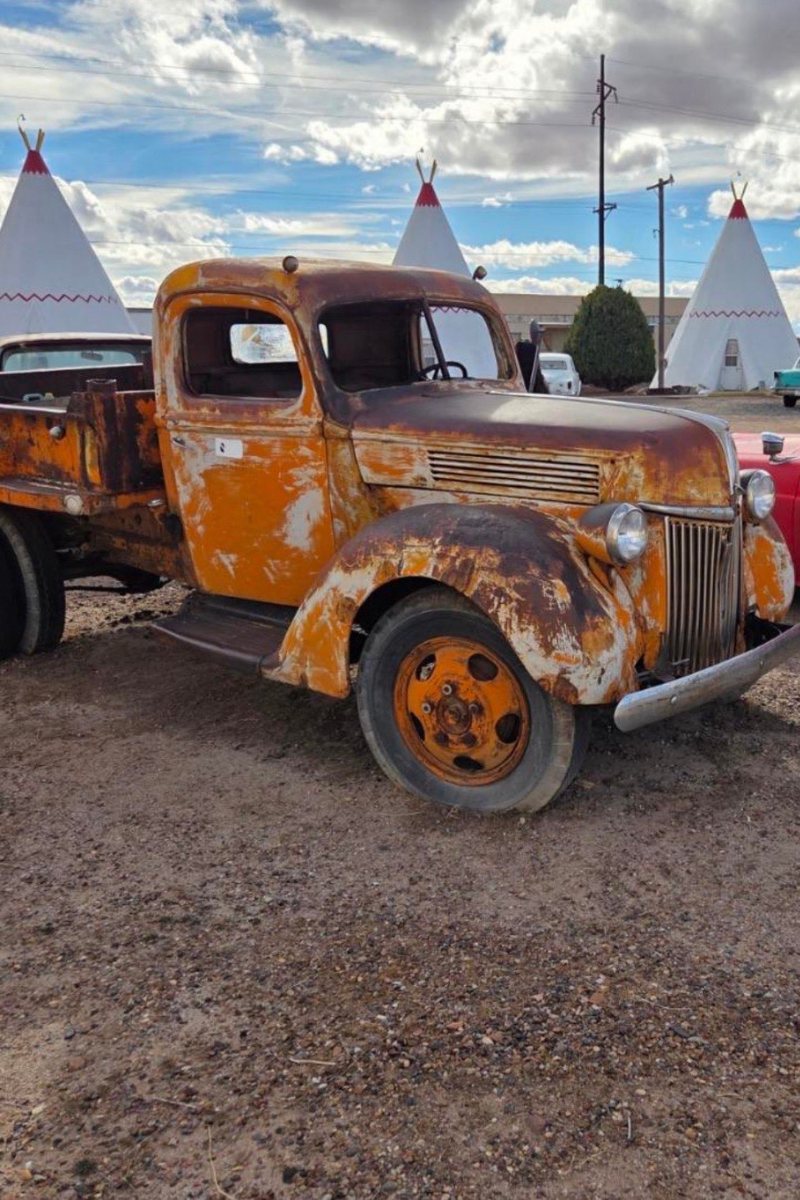 Rusted orange truck